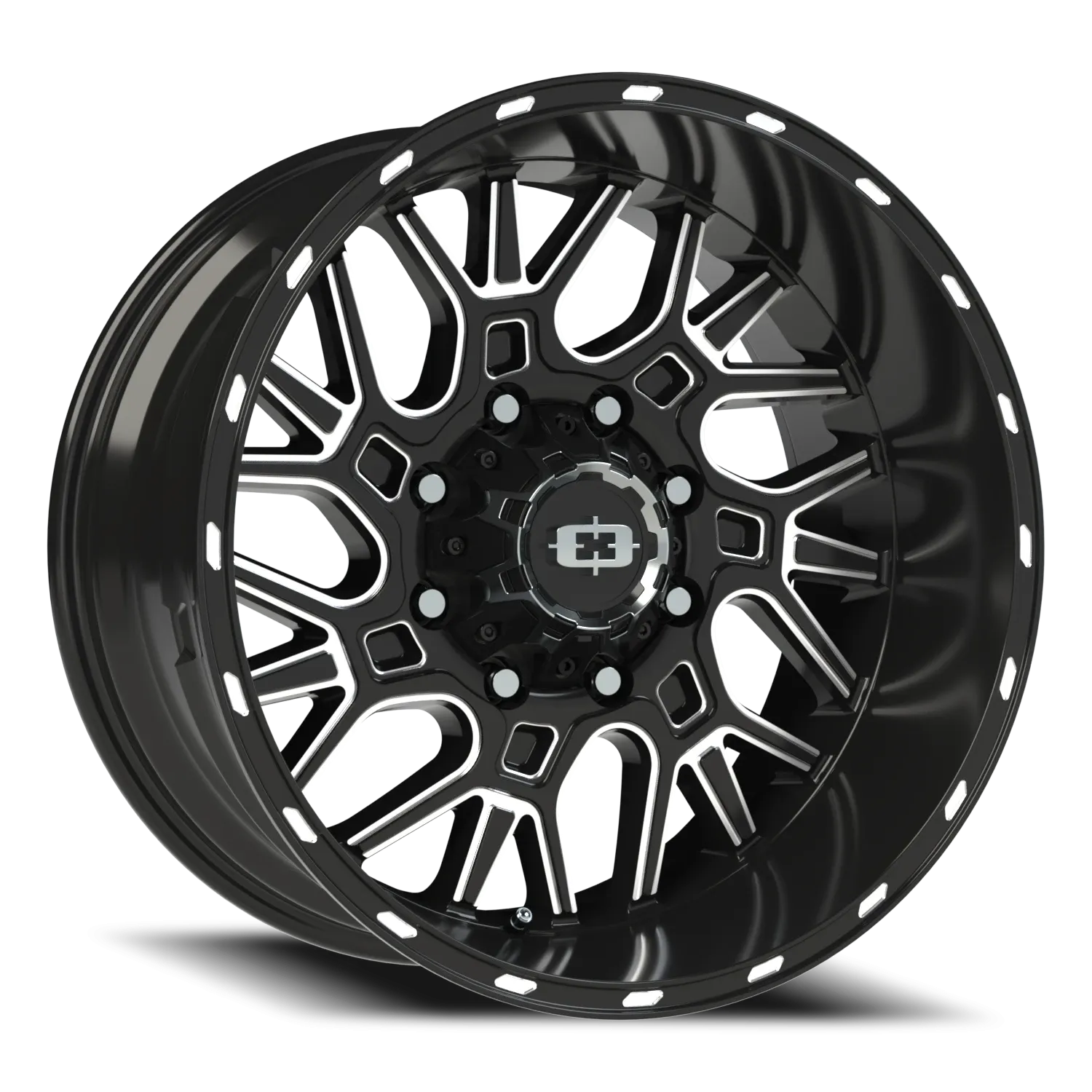 VISION 404 20X10 GLOSS BLACK MILLED SPOKE